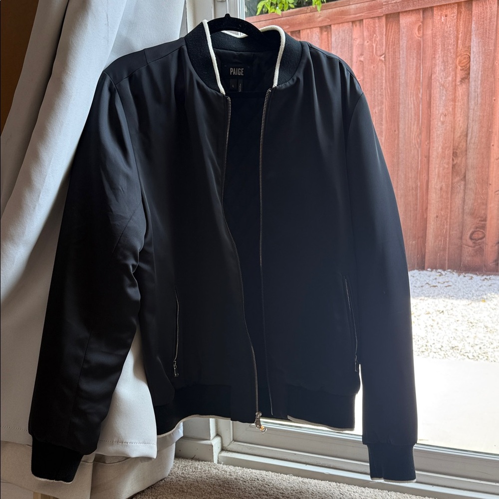 PAIGE Men's Black Bomber Jacket